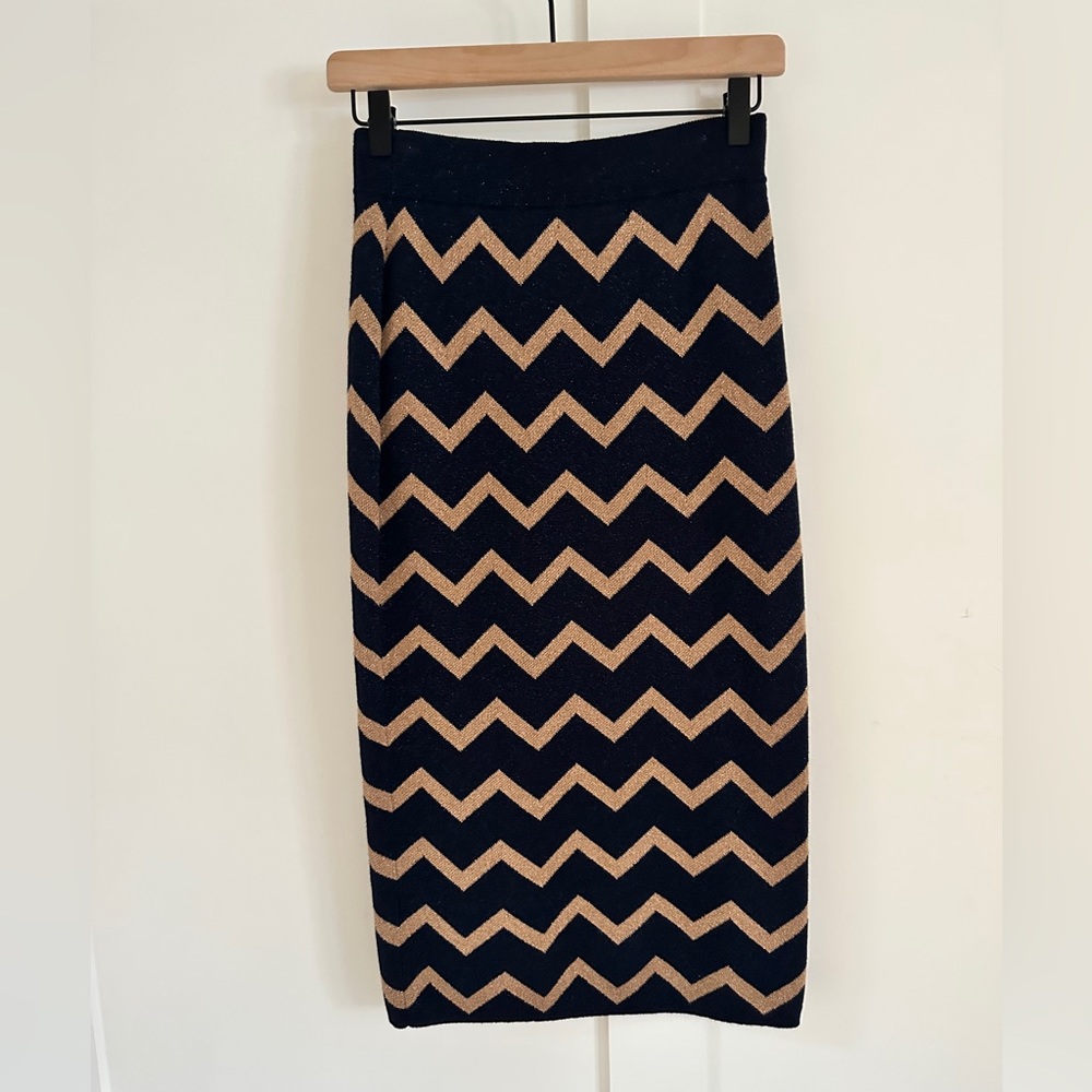 Sparkly, long, fitted skirt